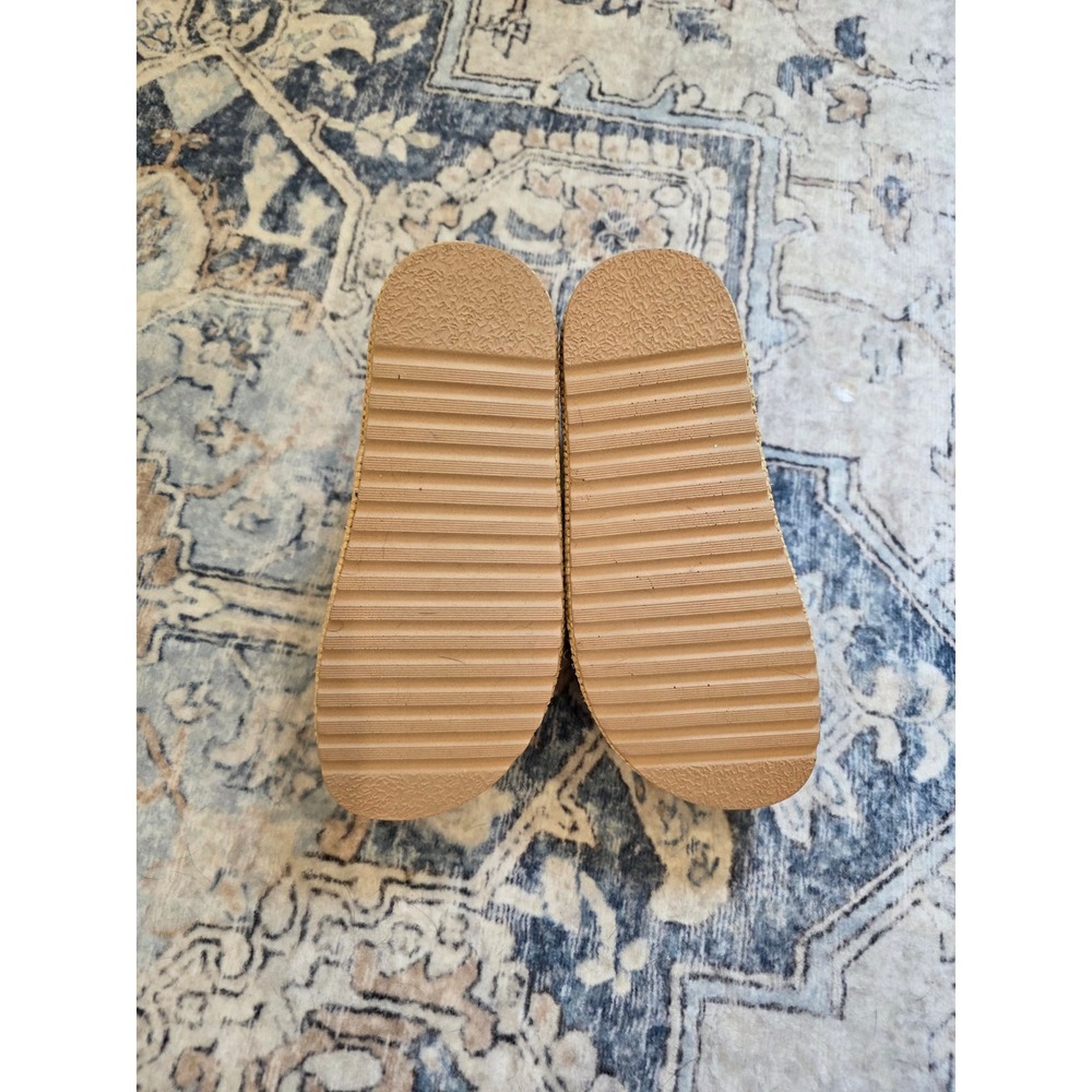Steve Madden Women's Size 6 Big Mona Platform Raffia Beige Sandal - Picture 4 of 4